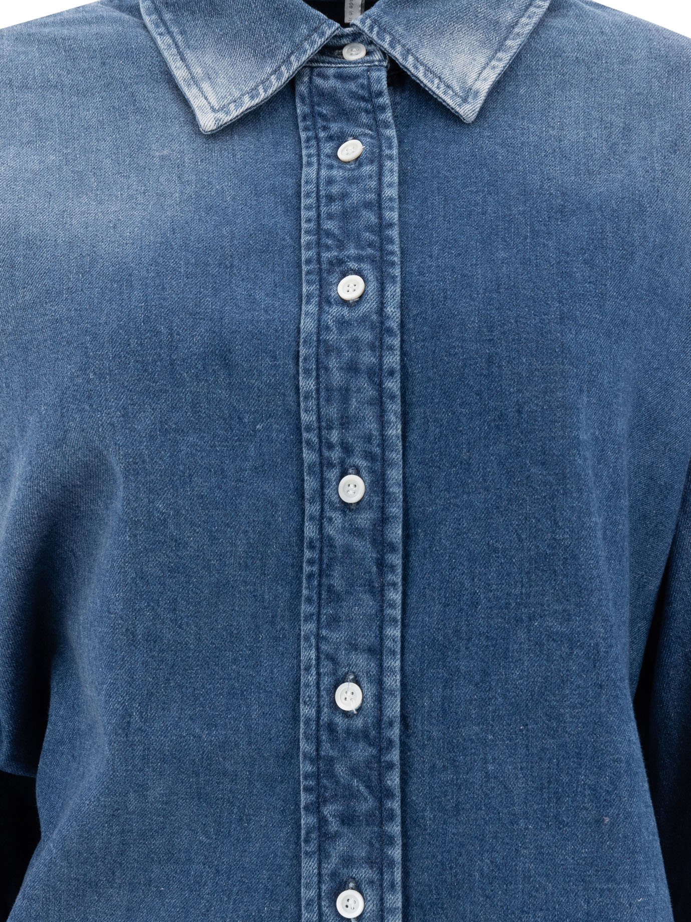 LOEWE Blue Draped shirt in denim